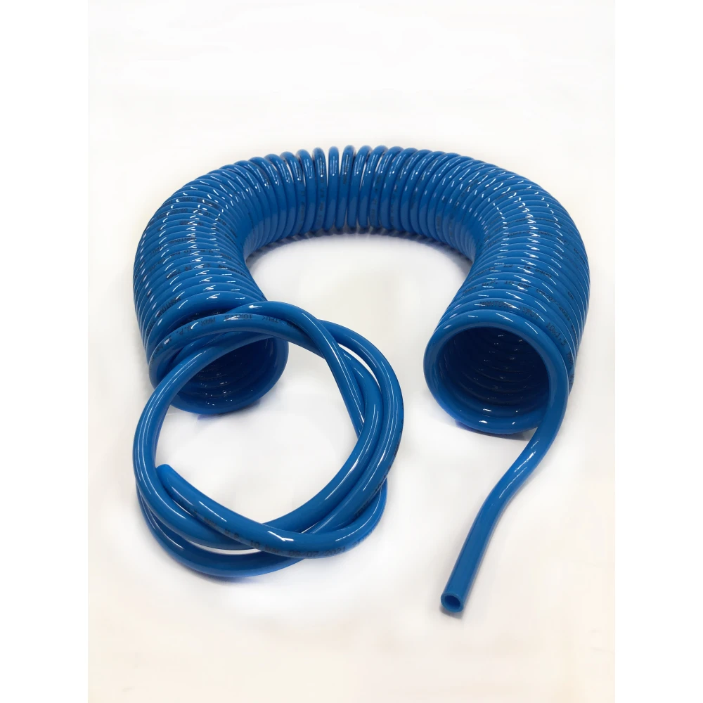 Espiral 15 metros x tubo TPU 10.00mm azul (1 metro liso) sem conexao